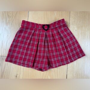 Zara girl red plaid skort. Size 5/6